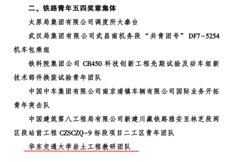 扎进红土地 筑基新赣鄱——记第22届铁路青年五四奖章集体十大滚球体育app官网岩土工程教研团队